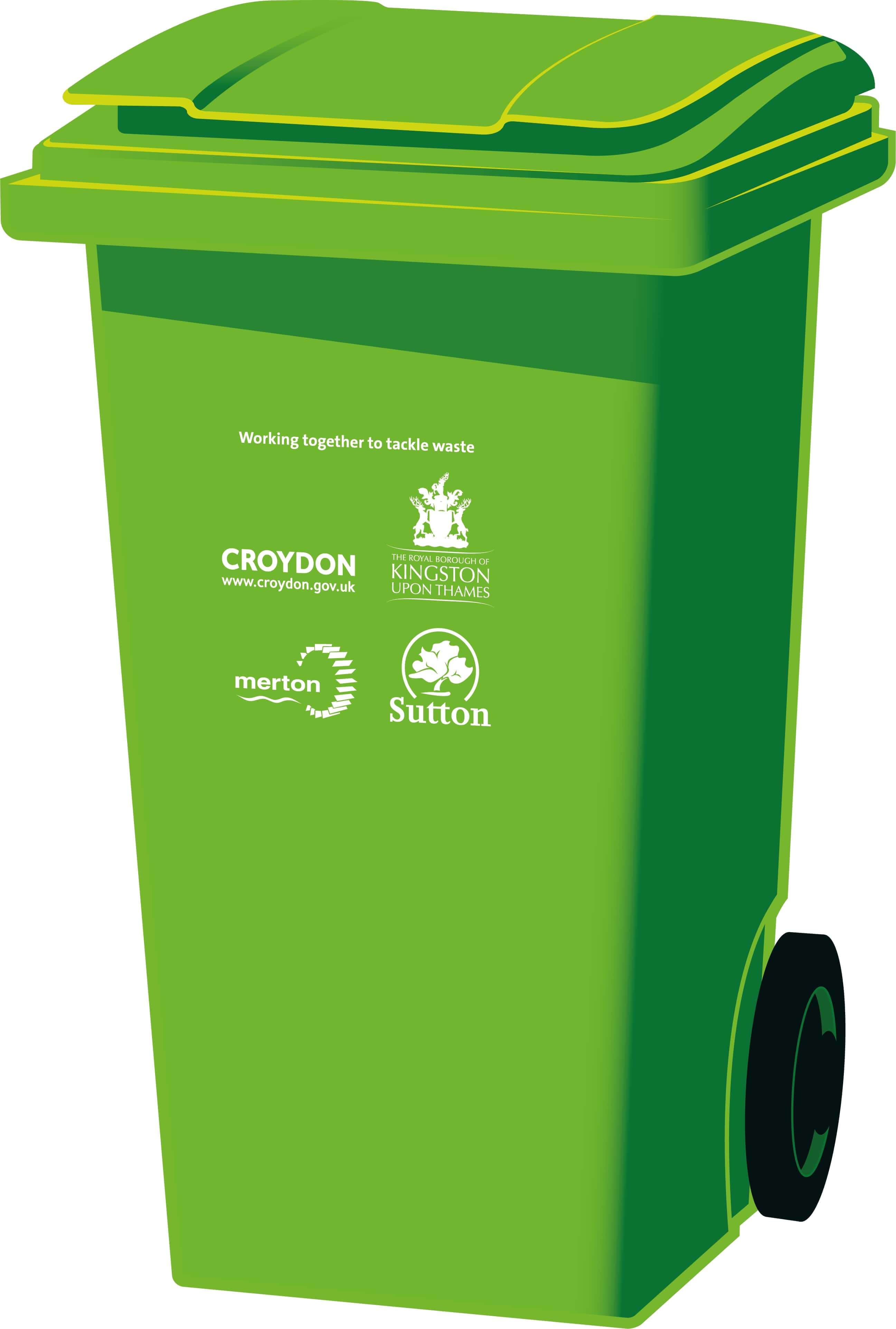 Green recycling bin