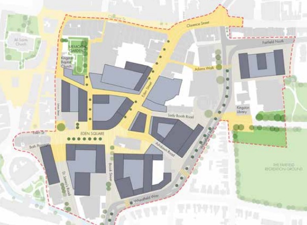 Map showing the Eden Quarter area of Kingston town centre