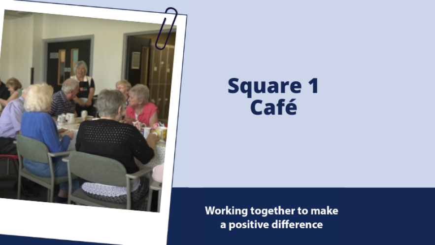 Square 1 Cafe Older people sitting down to lunch
