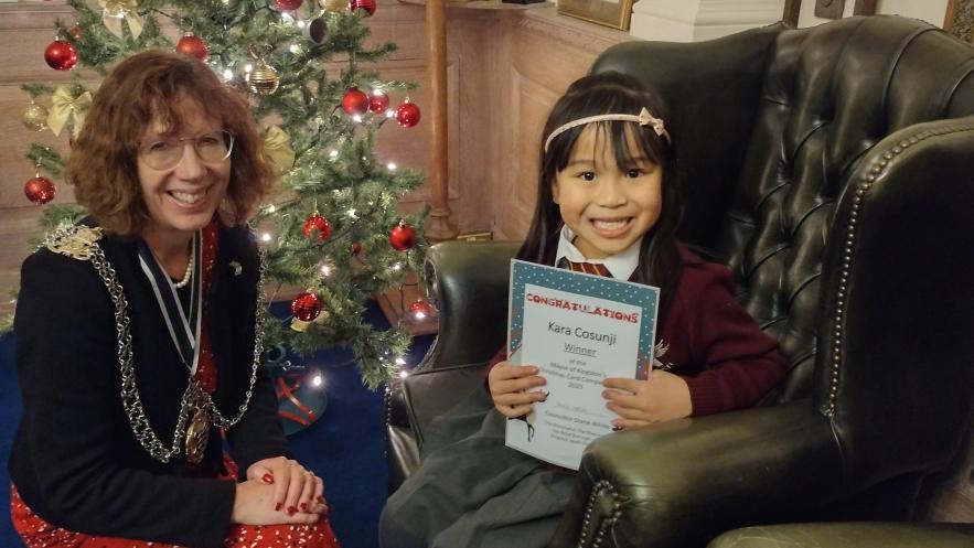 Local student wins the Mayor’s Christmas card competition
