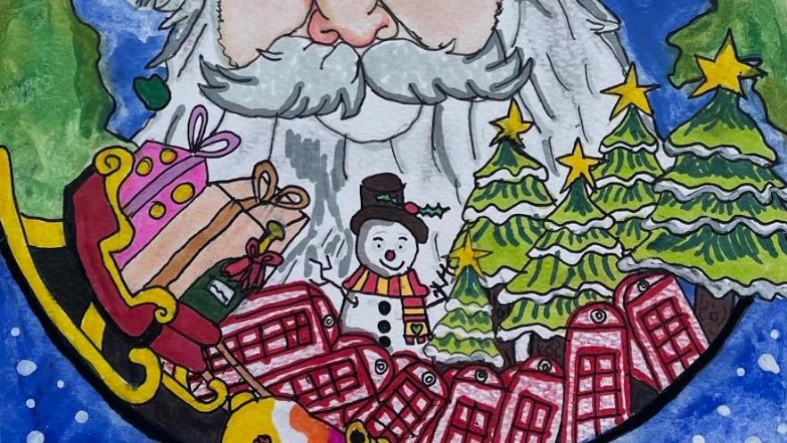 Mayor unveils winner of 2024 Christmas card competition