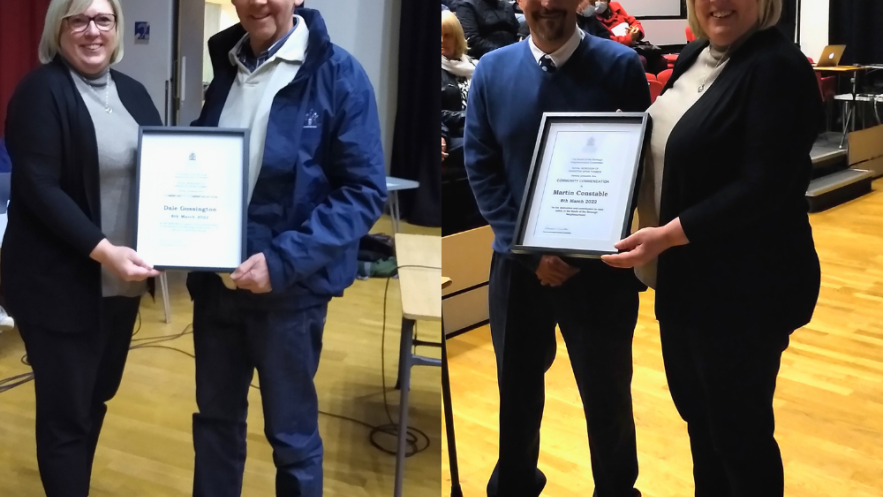 Two community champions commended for 33 years of service to South of the Borough